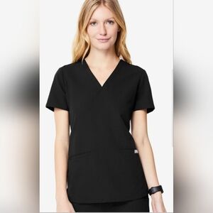 Figs Technical Collection Women's Charcoal V-Neck Short Sleeve Top 2 For $60